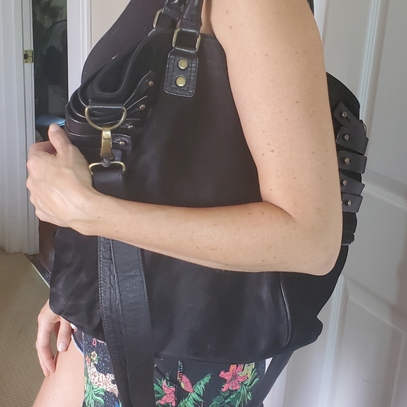 Gorgeous Cynthia Vincent Black Suede & Leather Bag - Picture 12 of 14